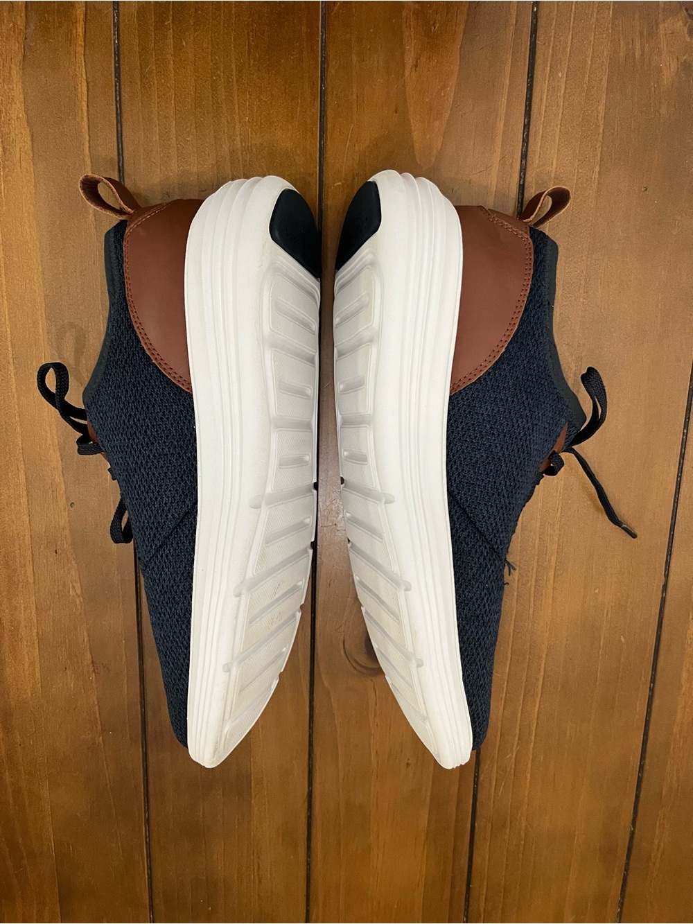 Cole Haan Grandsport Journey Knit Sneakers Navy with Brown Accents Size 11 - Picture 11 of 16